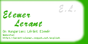 elemer lerant business card