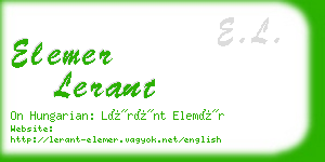 elemer lerant business card